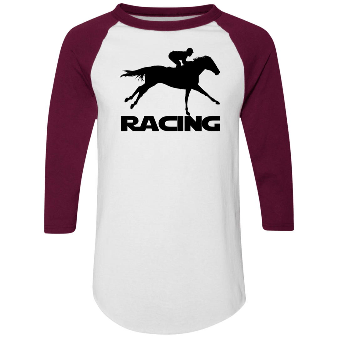 RACING (BLACK) 4HORSE 4420 Colorblock Raglan Jersey
