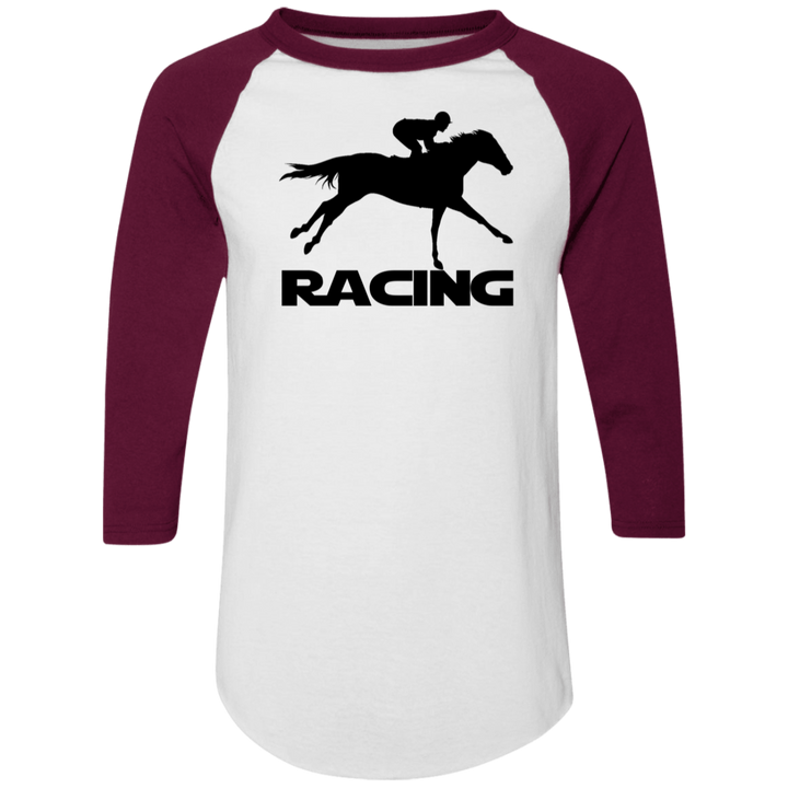 RACING (BLACK) 4HORSE 4420 Colorblock Raglan Jersey