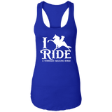 I RIDE A WALKING HORSE B (WHITE) NL1533 Ladies Ideal Racerback Tank