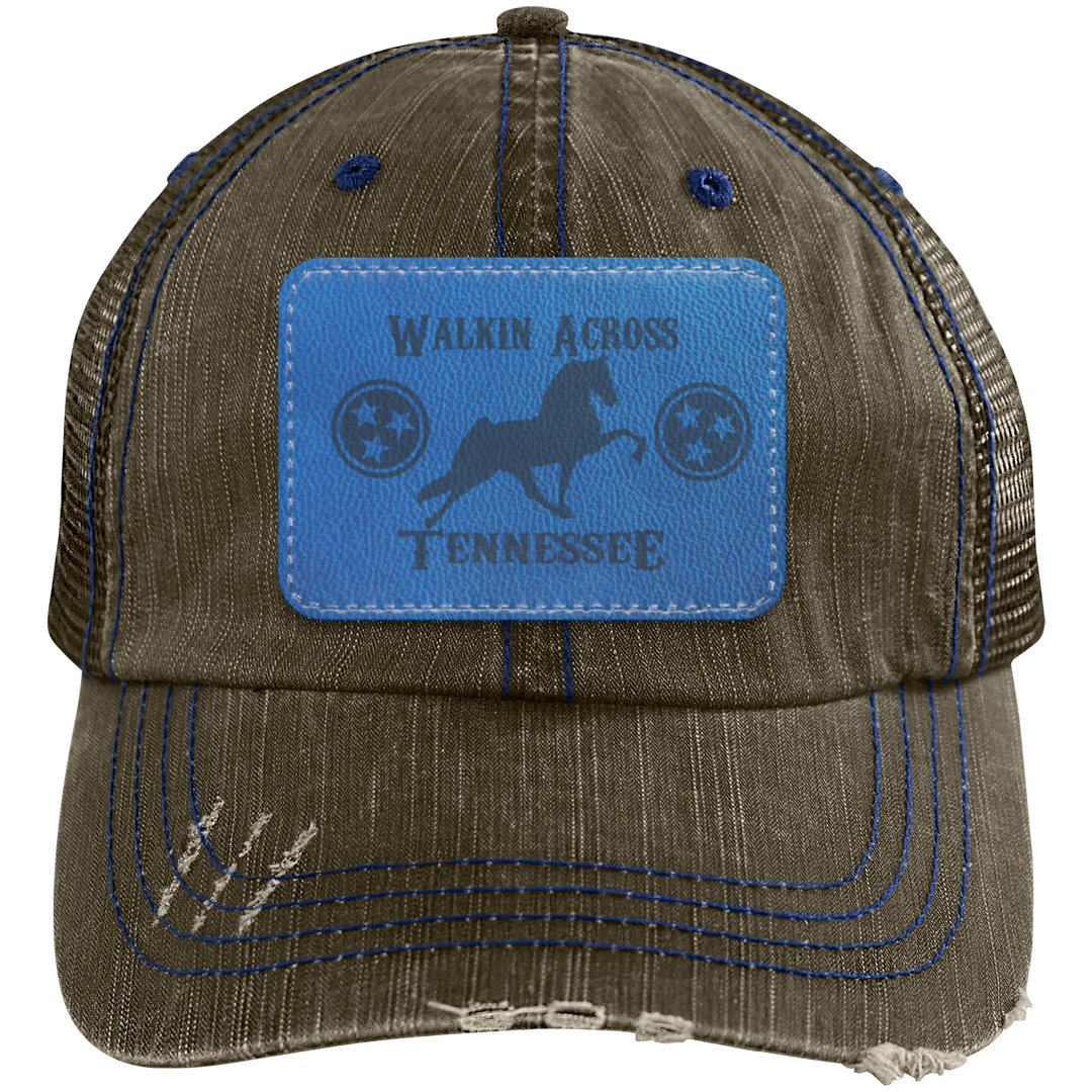 WALKIN ACROSS TENNESSEE TWH 6990 Distressed Unstructured Trucker Cap - Patch