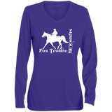 MISSOURI FOX TROTTER (white) 4HORSE 1788 Ladies' Moisture-Wicking Long Sleeve V-Neck Tee