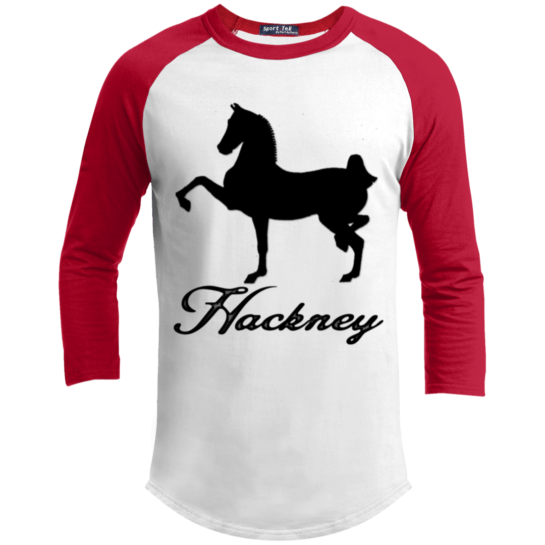 HACKNEY DESIGN 1 (black) 4HORSE YT200 Youth 3/4 Raglan Sleeve Shirt