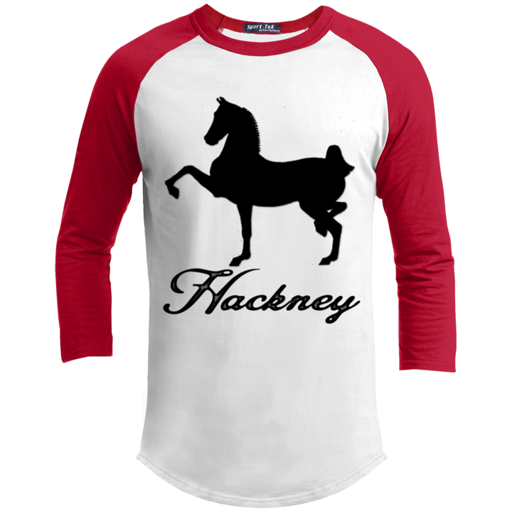 HACKNEY DESIGN 1 (black) 4HORSE YT200 Youth 3/4 Raglan Sleeve Shirt