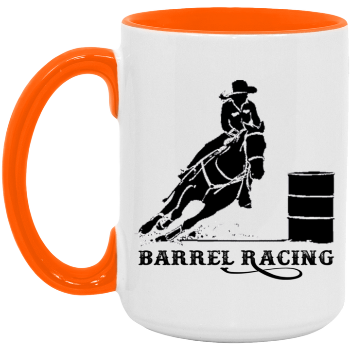 BARREL RACING STYLE 1 4HORSE AM15OZ 15oz. Accent Mug