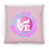 TWH PLEASURE BLEACH SPLATTER PINK TEAL ZP18 Large Square Pillow