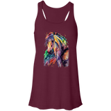 EQUINE ABSTRACT 1 4HORSE B8800 Flowy Racerback Tank