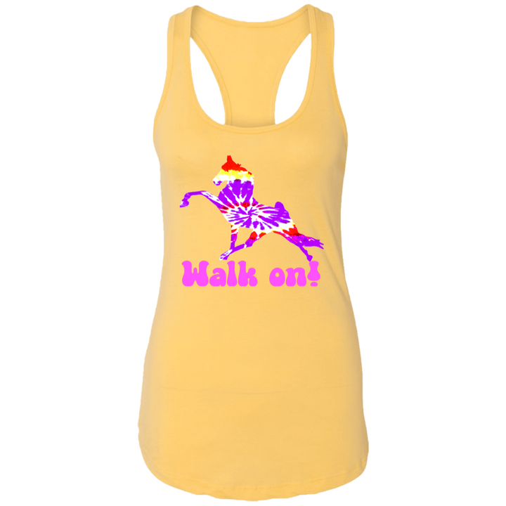 TIE DYE WALK ON NL1533 Ladies Ideal Racerback Tank