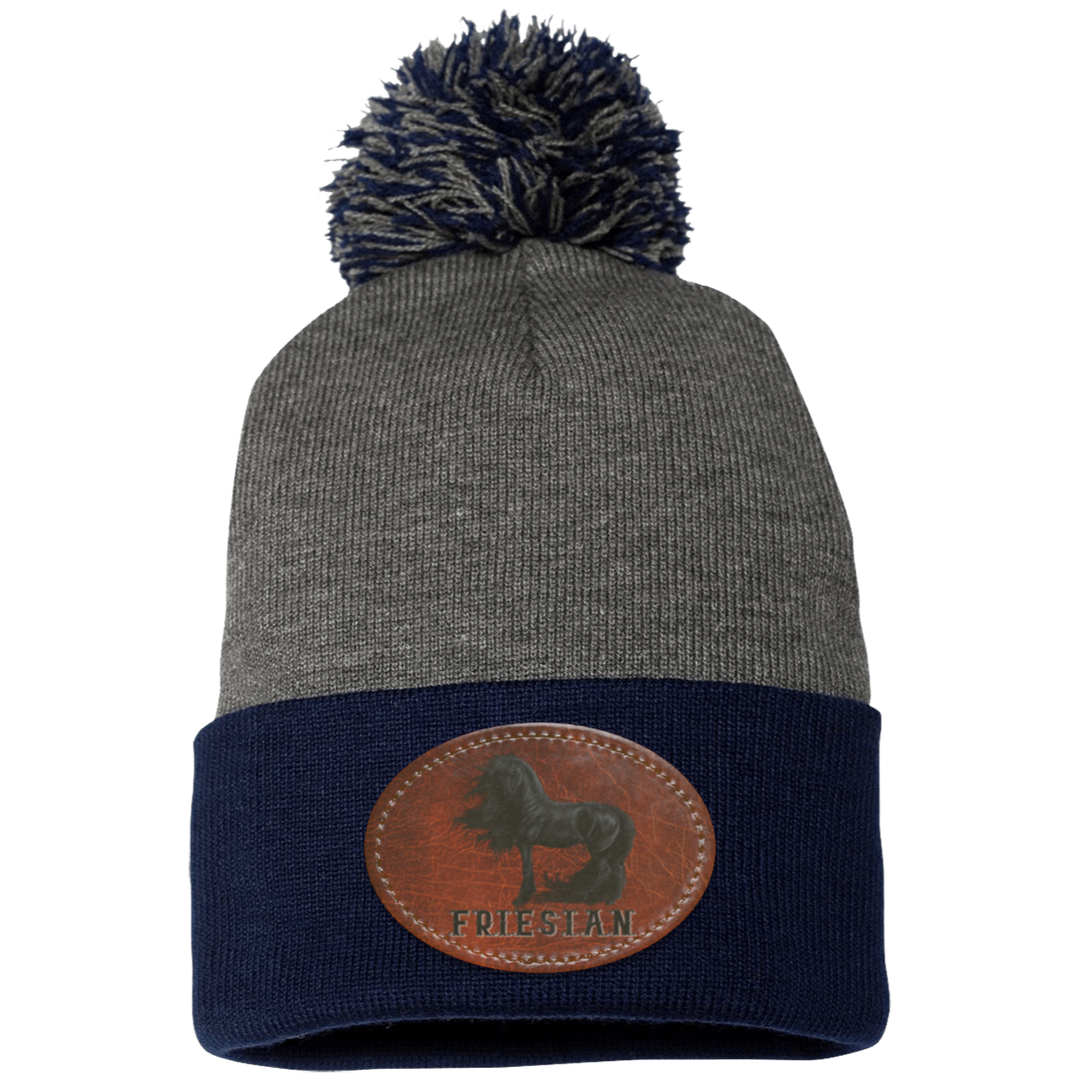 FRIESIAN ON LEATHER SP15 Pom Pom Knit Cap - Patch