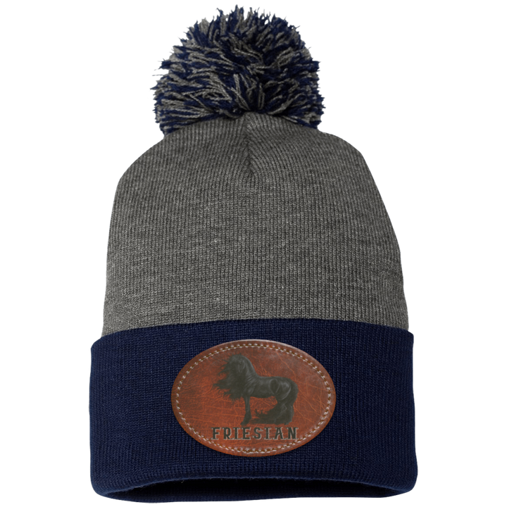 FRIESIAN ON LEATHER SP15 Pom Pom Knit Cap - Patch