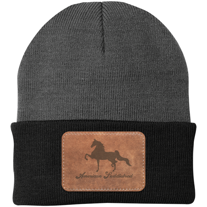 AMERICAN SADDLEBRED ON LEATHER CP90 Knit Cap - Patch