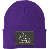 HUNTER JUMPER BLACK LEATHER CP90 Knit Cap - Patch