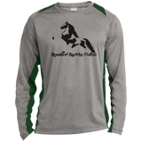 SPOTTED SADDLE WINE 2020 ST361LS Long Sleeve Heather Colorblock Performance Tee