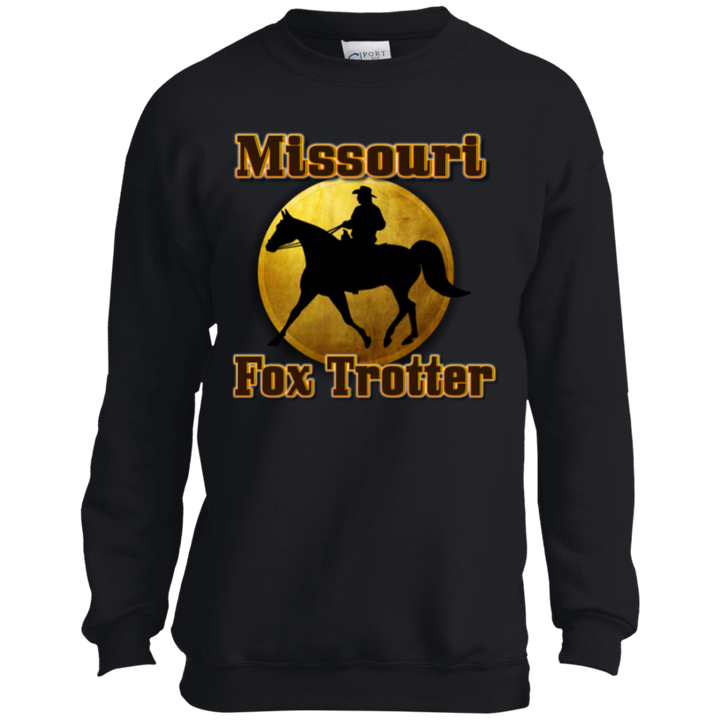 MISSOURI FOX TROTTER 1 PC90Y Youth Crewneck Sweatshirt