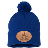 TURNIN AND BURNIN ON LEATHER SP15 Pom Pom Knit Cap - Patch