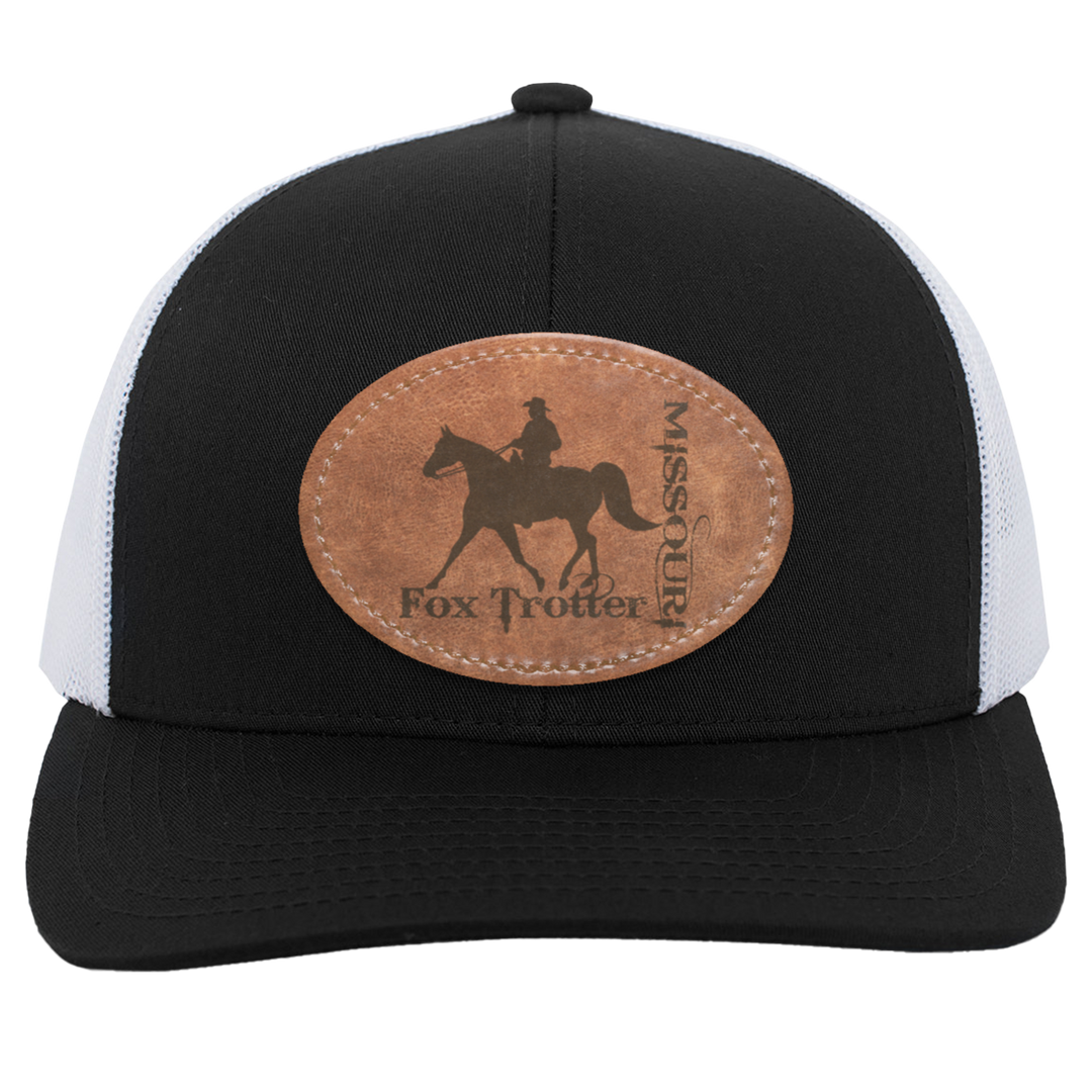 MISSOURI FOX TROTTER ON LEATHER 104C Trucker Snap Back - Patch