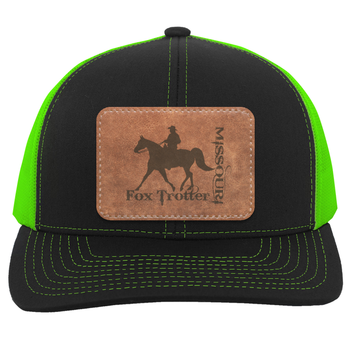 MISSOURI FOX TROTTER ON LEATHER 104C Trucker Snap Back - Patch