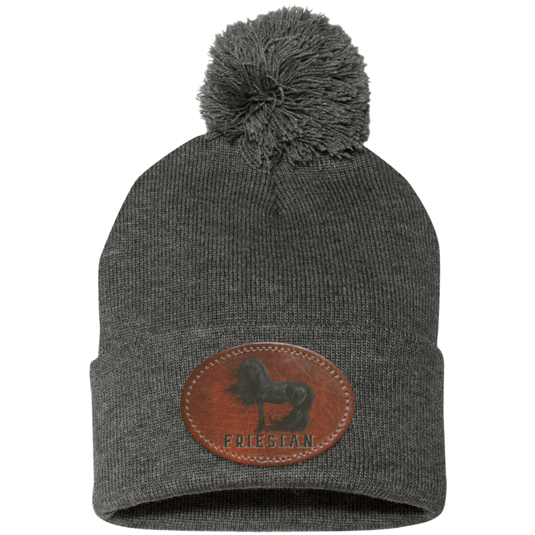 FRIESIAN ON LEATHER SP15 Pom Pom Knit Cap - Patch