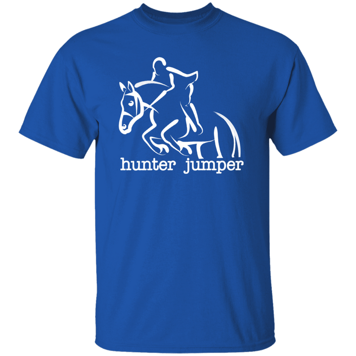 HUNTER JUMPER STYLE 1 (WHITE) 4HORSE G500 5.3 oz. T-Shirt