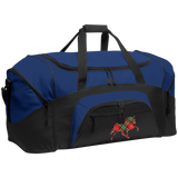 TENNESSEE WALKING HORSE DESIGN 3 JMD (RED PLAID) BG99 Colorblock Sport Duffel
