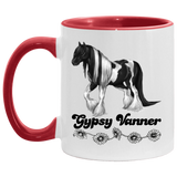 GYPSY VANNER 4HORSE (BLACK LETTERS) AM11OZ 11 oz. Accent Mug
