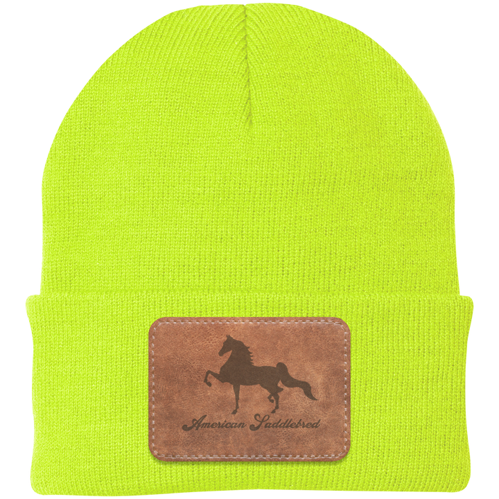 AMERICAN SADDLEBRED ON LEATHER CP90 Knit Cap - Patch