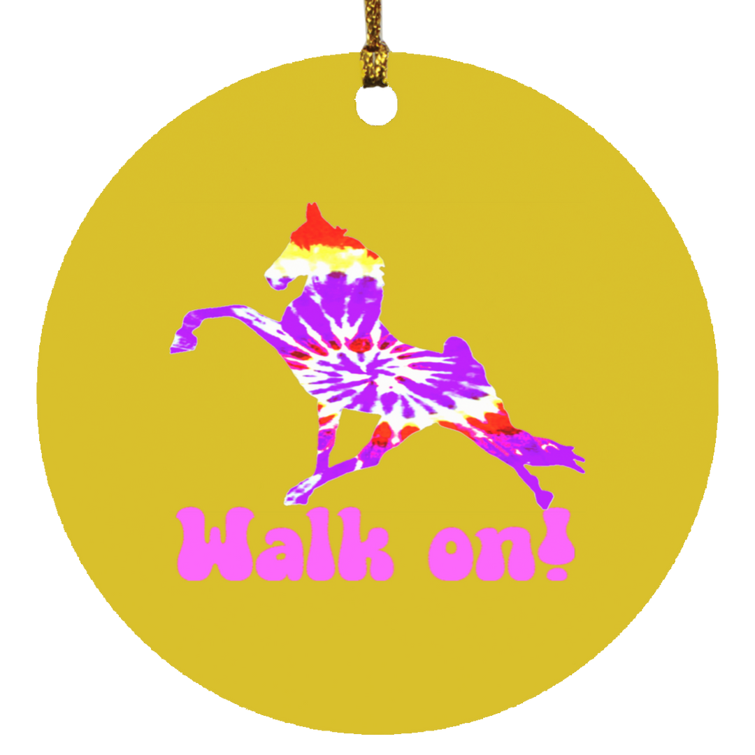TIE DYE WALK ON SUBORNC Circle Ornament