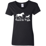 BORN TO WALK G500VL Ladies' 5.3 oz. V-Neck T-Shirt