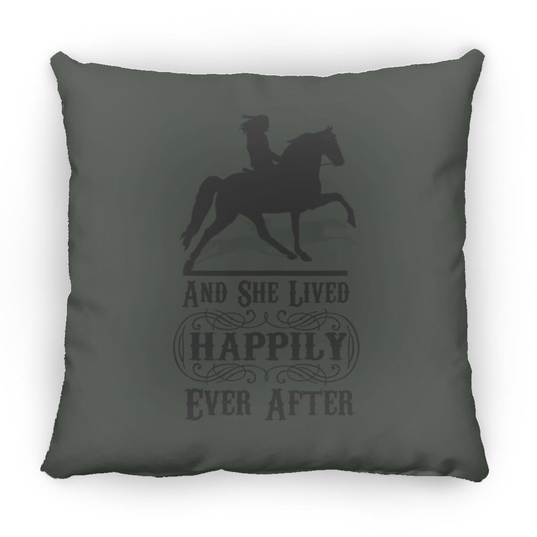 HAPPILY EVER AFTER (TWH Pleasure) Blk ZP18 Large Square Pillow