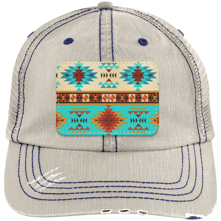 DUTTON RANCH 1 6990 Distressed Unstructured Trucker Cap - Patch