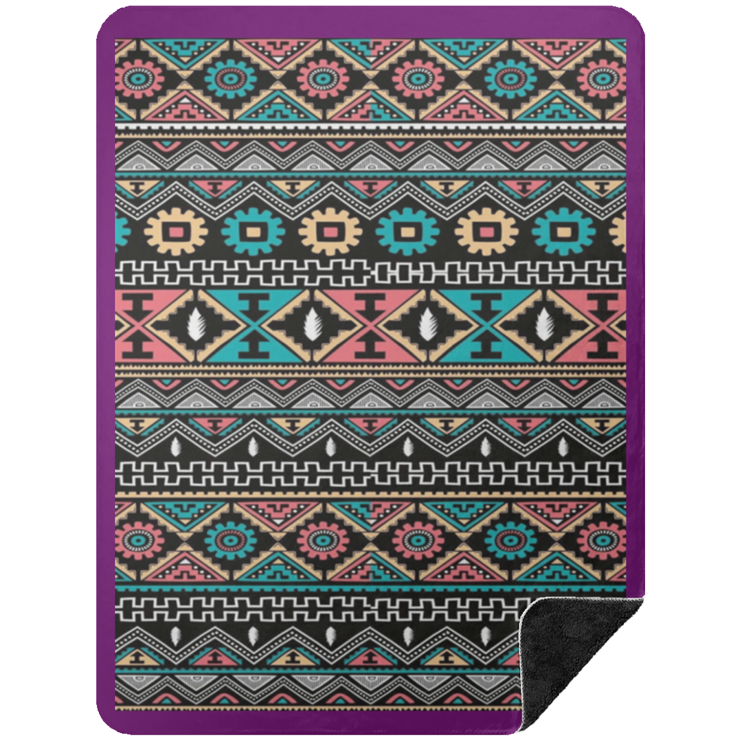 AZTEC 1 BSHL Premium Black Sherpa Blanket 60x80