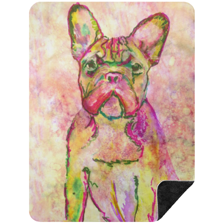 FRENCHIE 1 BSHL Premium Black Sherpa Blanket 60x80