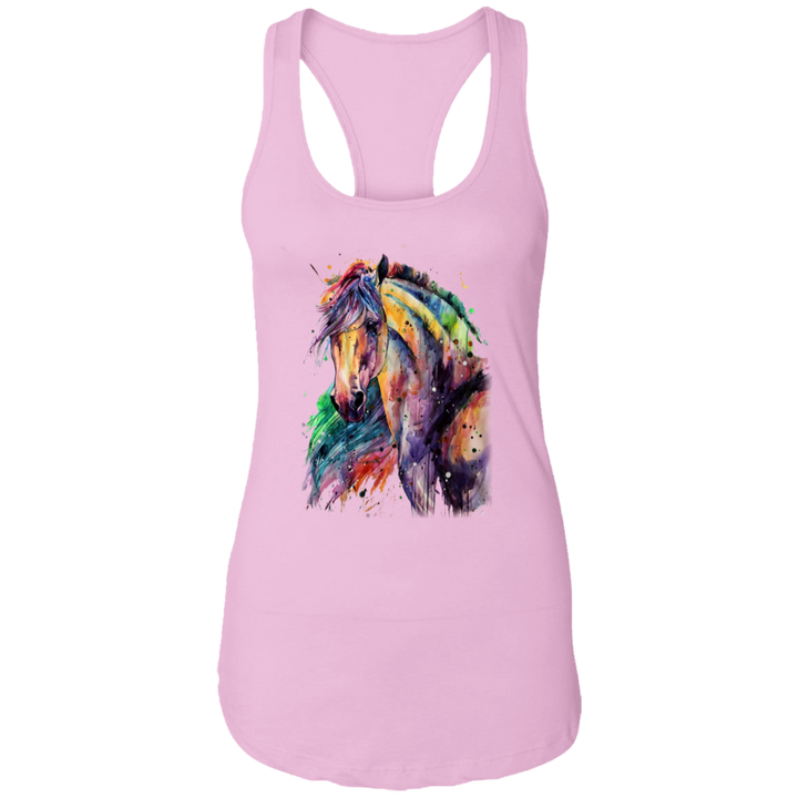 EQUINE ABSTRACT 1 4HORSE NL1533 Ladies Ideal Racerback Tank