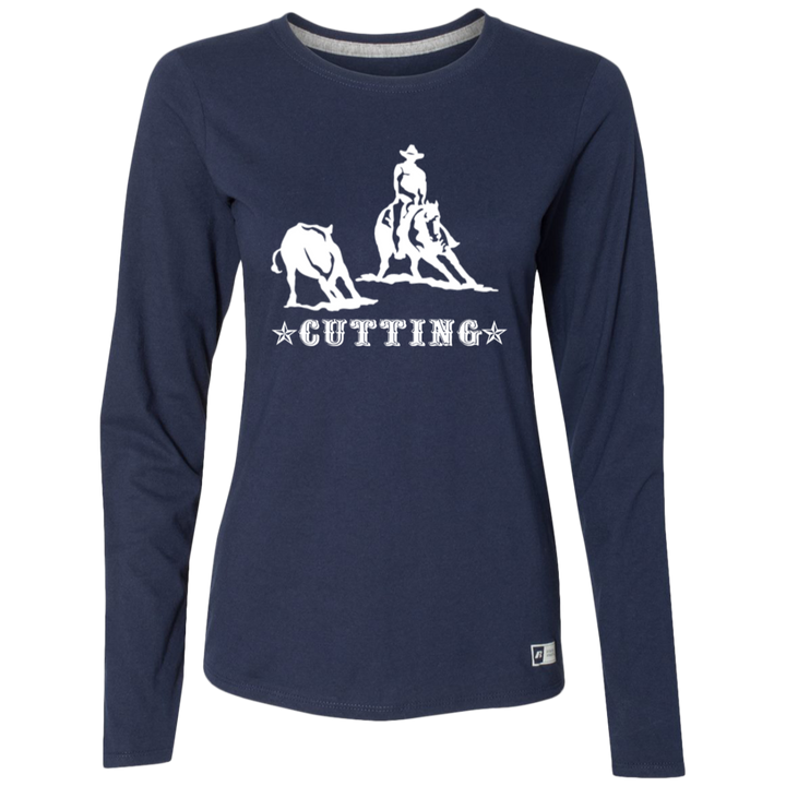 CUTTING STYLE 1 (white) 4HORSE 64LTTX Ladies’ Essential Dri-Power Long Sleeve Tee
