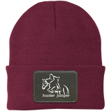 HUNTER JUMPER BLACK LEATHER CP90 Knit Cap - Patch