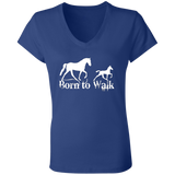 BORN TO WALK B6005 Ladies' Jersey V-Neck T-Shirt