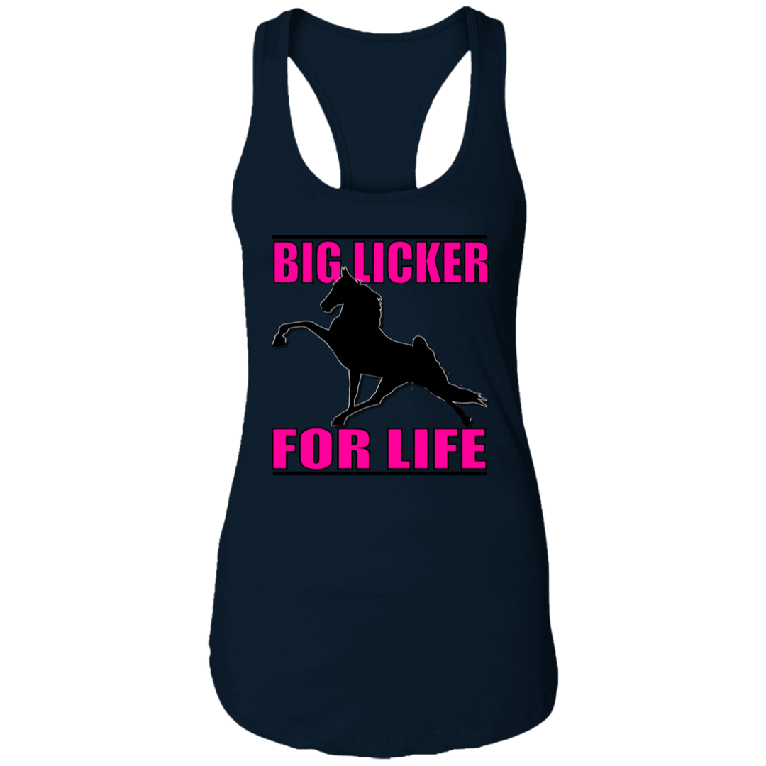 Big Licker for Life Pink NL1533 Ladies Ideal Racerback Tank