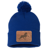 TENNESSEE WALKING HORSE PERFORMANCE LEATHER SP15 Pom Pom Knit Cap - Patch