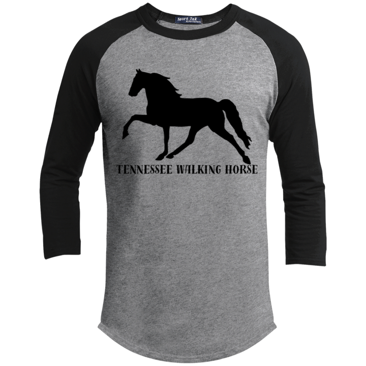 Tennessee Walker (black) 4HORSE YT200 Youth 3/4 Raglan Sleeve Shirt