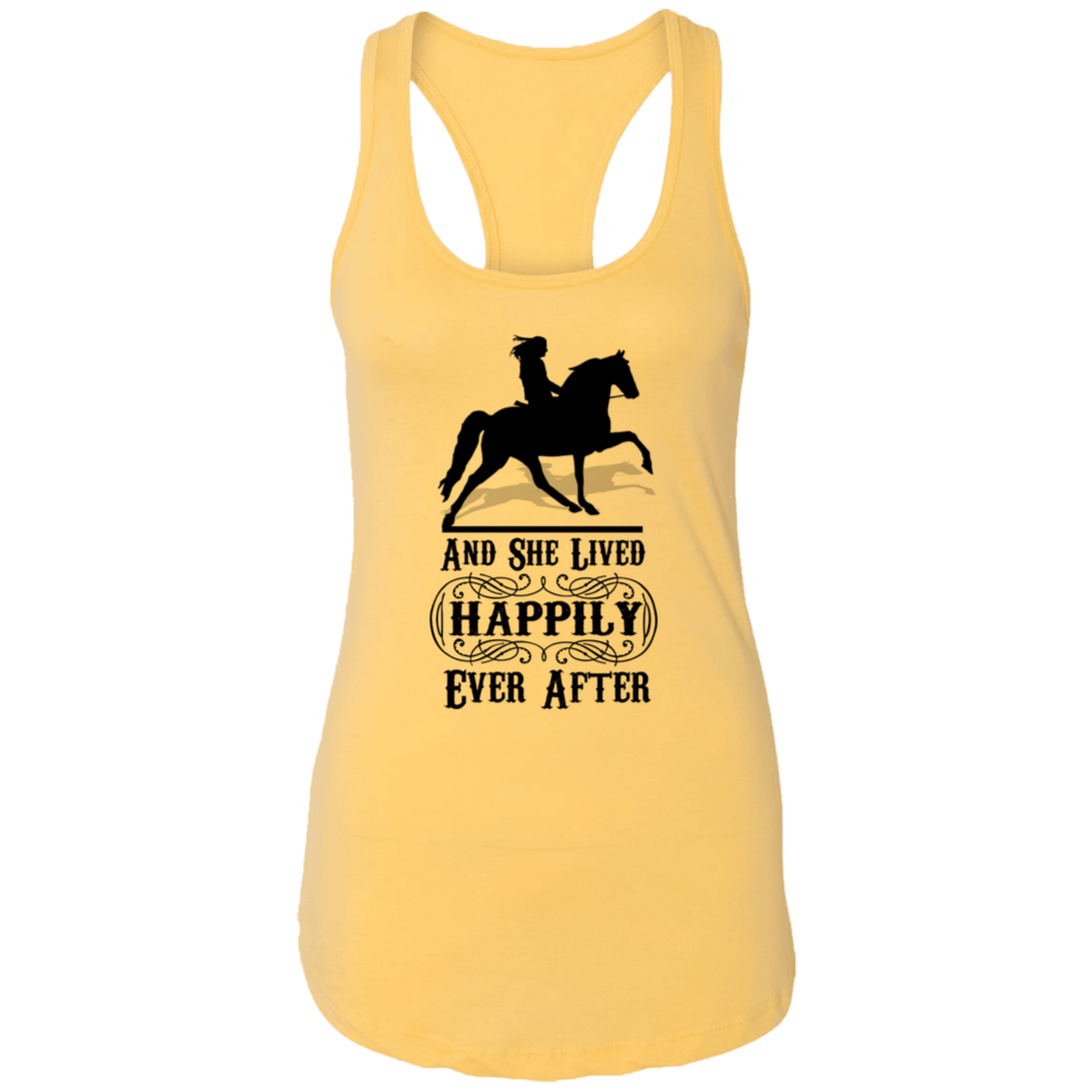 HAPPILY EVER AFTER (TWH Pleasure) Blk NL1533 Ladies Ideal Racerback Tank