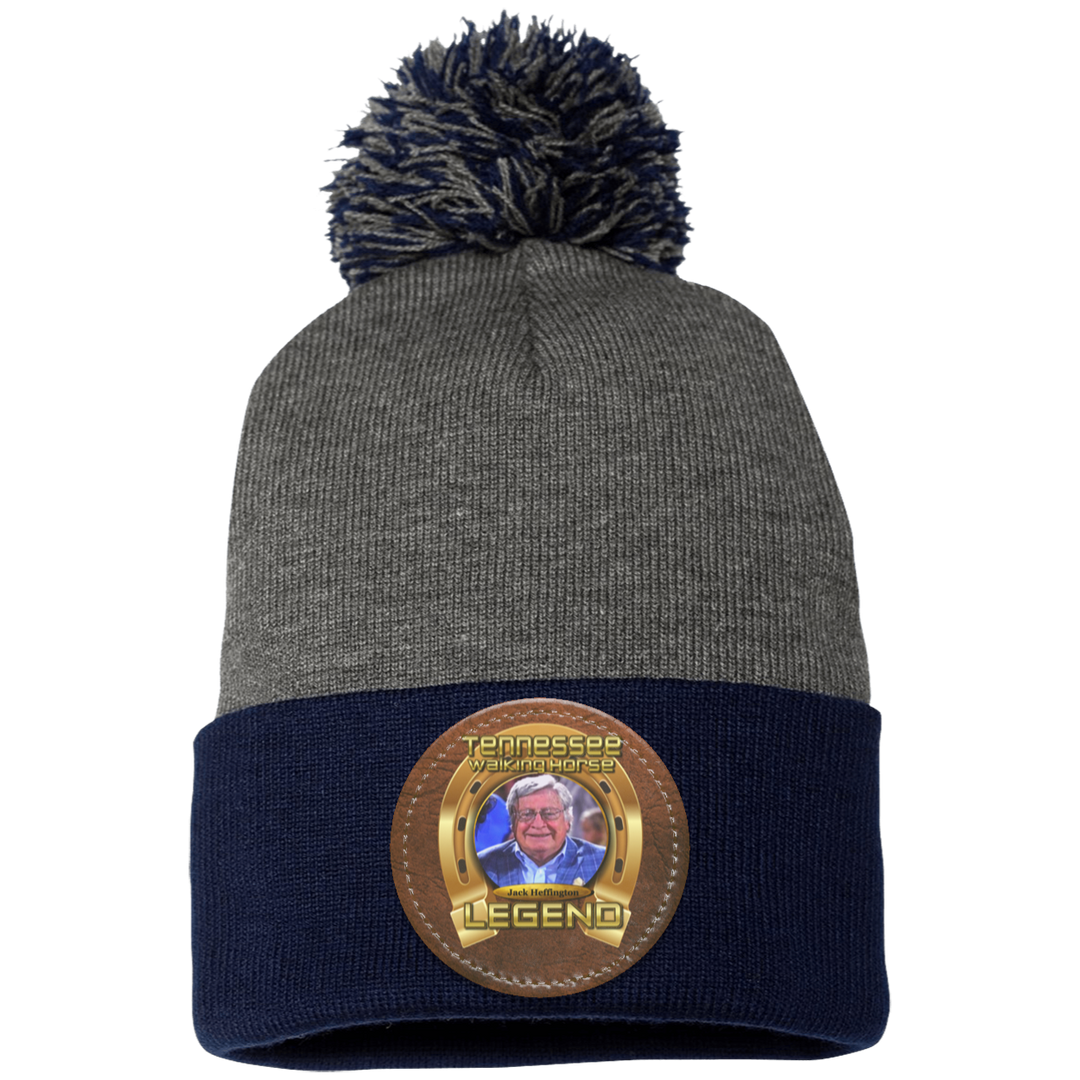 JACK HEFFINGTON (Legends Series) HAT SP15 Pom Pom Knit Cap - Patch