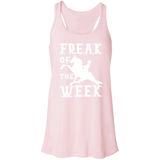 FREAK OF THE WEEK (WHITE) B8800 Flowy Racerback Tank