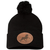 TENNESSEE WALKING HORSE PERFORMANCE LEATHER SP15 Pom Pom Knit Cap - Patch