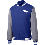 Missouri Fox Trotter WITH MALE RIDER WHITE ST270 Fleece Letterman Jacket