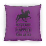 HAPPILY EVER AFTER (TWH Pleasure) Blk ZP16 Medium Square Pillow