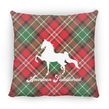 AMERICAN SADDLEBRED PLAID SADDLEBRED CHRISTMAS PILLOWS (THREE SIZES)