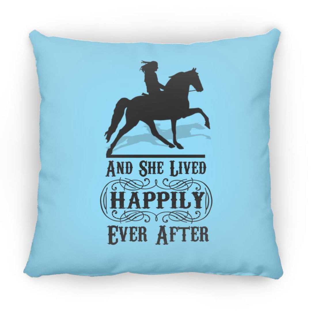 HAPPILY EVER AFTER (TWH Pleasure) Blk ZP16 Medium Square Pillow