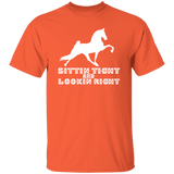 SITTIN TIGHT LOOKIN RIGHT TWH PERFORMANCE(WHITE) G500 5.3 oz. T-Shirt