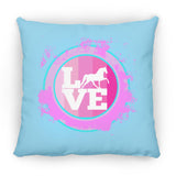 TWH PLEASURE BLEACH SPLATTER PINK TEAL ZP14 Small Square Pillow