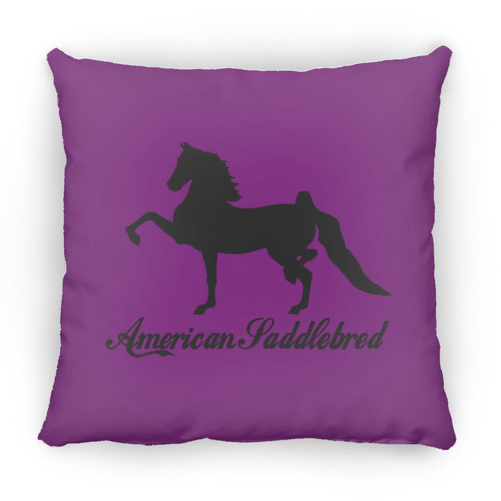 American Saddlebred 2 (black) ZP18 Large Square Pillow