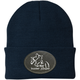HUNTER JUMPER BLACK LEATHER CP90 Knit Cap - Patch